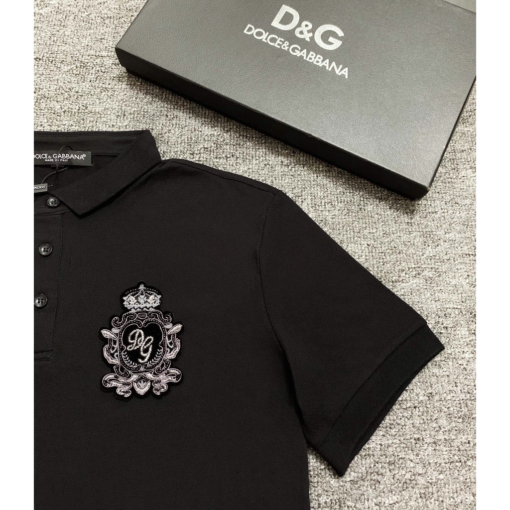 D0LCE&GABBA Áo tay ngắn chất liệu cotton nguyên chất thêu logo 2020 năng động trẻ trung