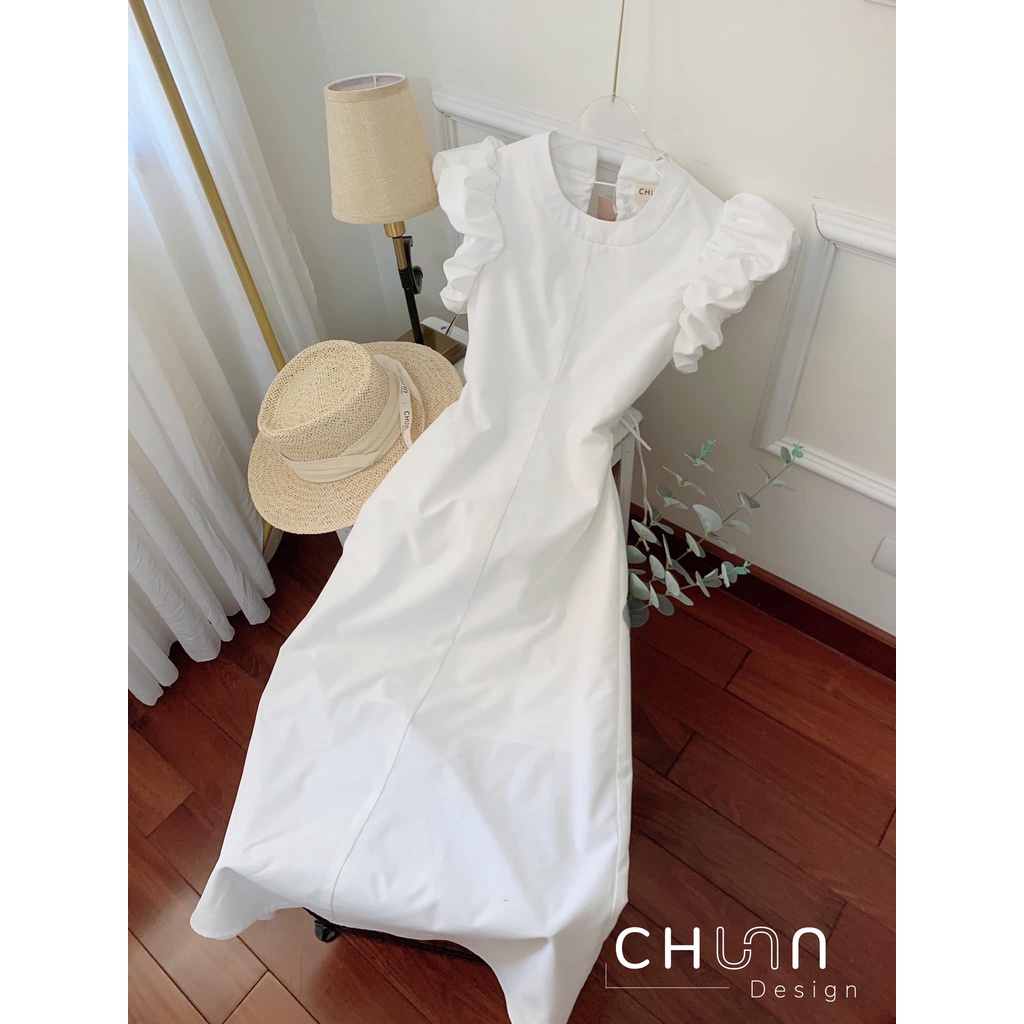 Váy maxi hở lưng thiết kế Chunn Design