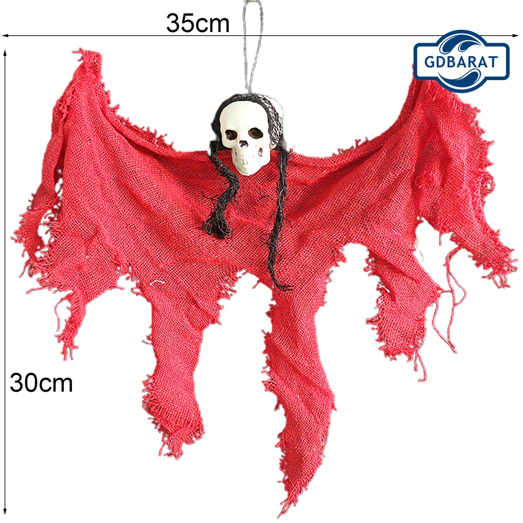 Phụ Kiện Trang Trí Halloween Hình Đầu Lâu Bằng Vải Treo Tường