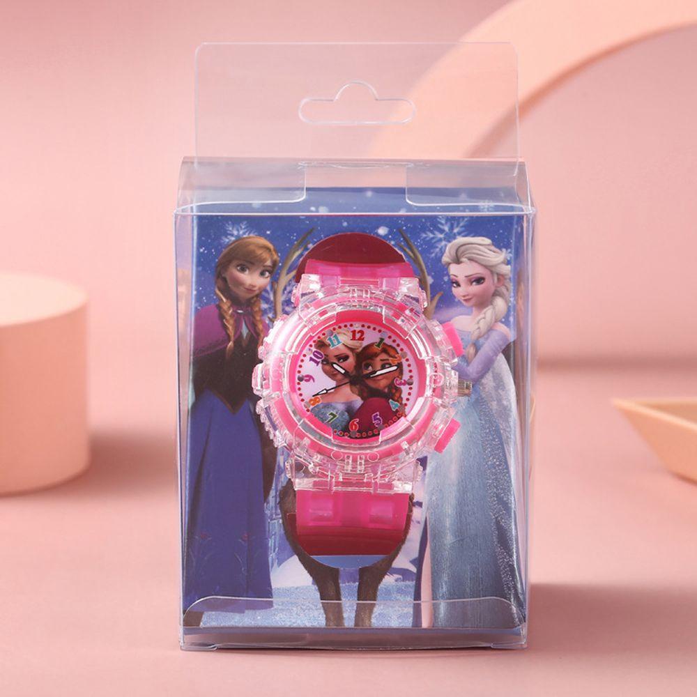 Đồng Hồ Đeo Tay Có Đèn Flash In Hình Elsa Dễ Thương Cho Bé
