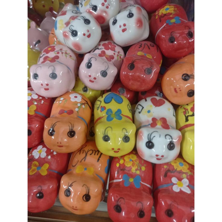 Heo đất tiết kiệm cho bé , lợn đất sứ đẹp BÁT TRÀNG , ống heo đựng tiền hoạt hình ngộ nghĩnh độc lạ