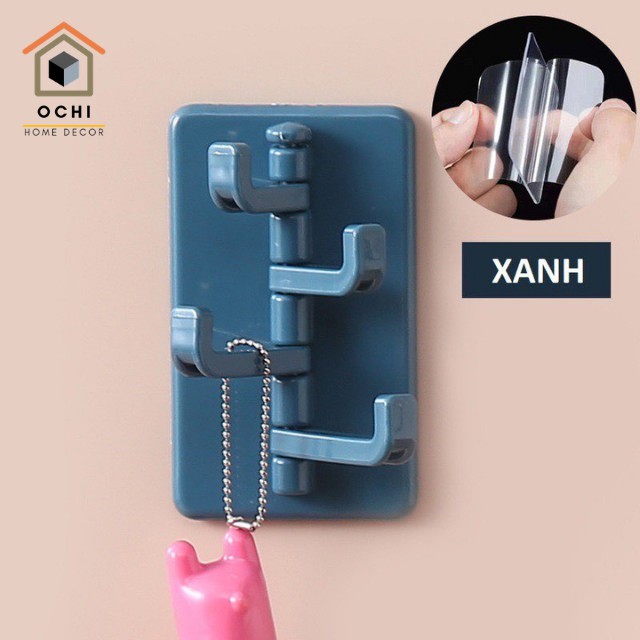 Móc Treo Đồ Xoay 4 Chiều, Móc Dán Đa Năng