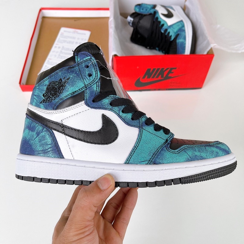 Giày Jordan High Tie Dye ( JD Xanh loang Galaxy ) Bản đẹp  - Fullbox có dây phụ đi kèm