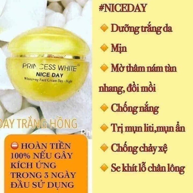 (RẺ VÔ ĐỊCH - DATE MỚI NHẤT) SET 2 HỘP KEM SIÊU DƯỠNG TRẮNG DA NGÀY & ĐÊM NICE DAY PRINCESSWHITE