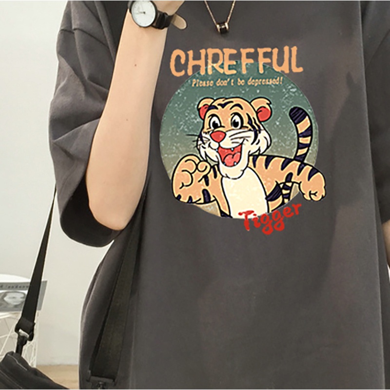 NRVP Áo Thun 100% Cotton Dáng Rộng Cổ Tròn Thời Trang 2022 Cho Nữ