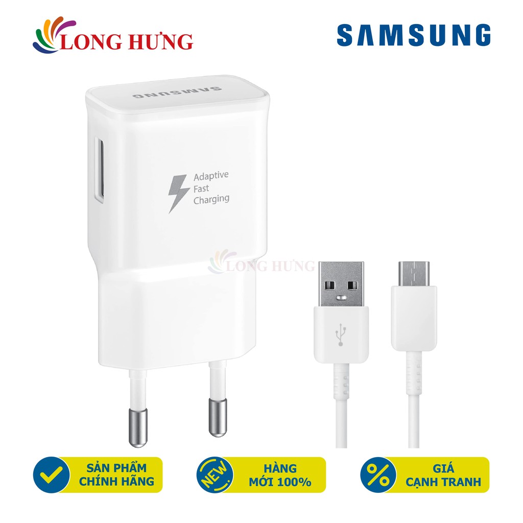 Combo cốc sạc Samsung Travel Adapter PD15W 1USB + Cáp USB Type-C 1.5m EP-TA20EWECGWW - Hàng chính hãng