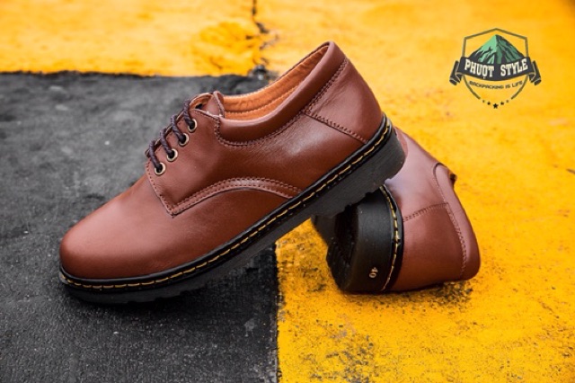 DR CLASSIC 1462 - Da bò thật -Nâu bò