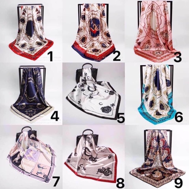 Combo 2 khăn bandana size 90x90cm