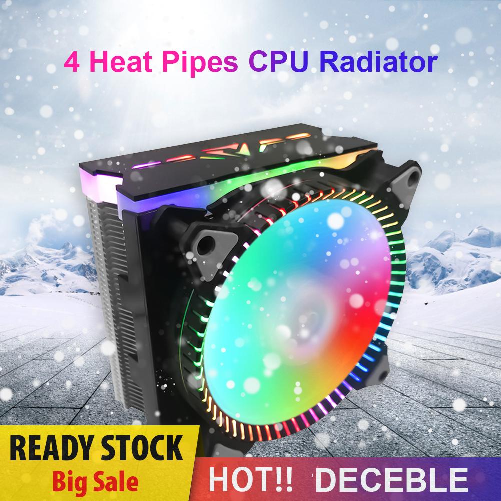 deceble T400i CPU Cooler 4 Copper Heatpipes 120mm RGB Fan for AMD LGA 115X 775 1366