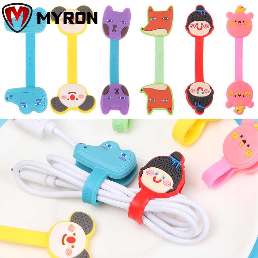 Kẹp Cố Định Dây Cáp Bằng Silicon Tự Dính Hình Động Vật Dễ Thương Giá Đỡ