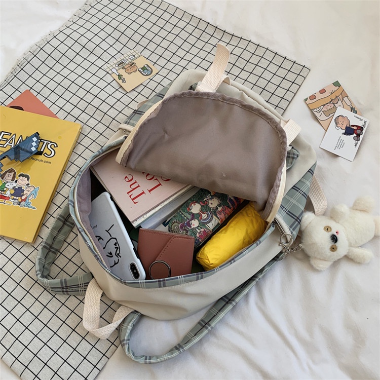 [Tặng Kèm Sticker + Gấu] Balo Nữ Ulzzang Chống Nước, Cặp Xách Sinh Viên Học Sinh Thời Trang Hàn Lila43