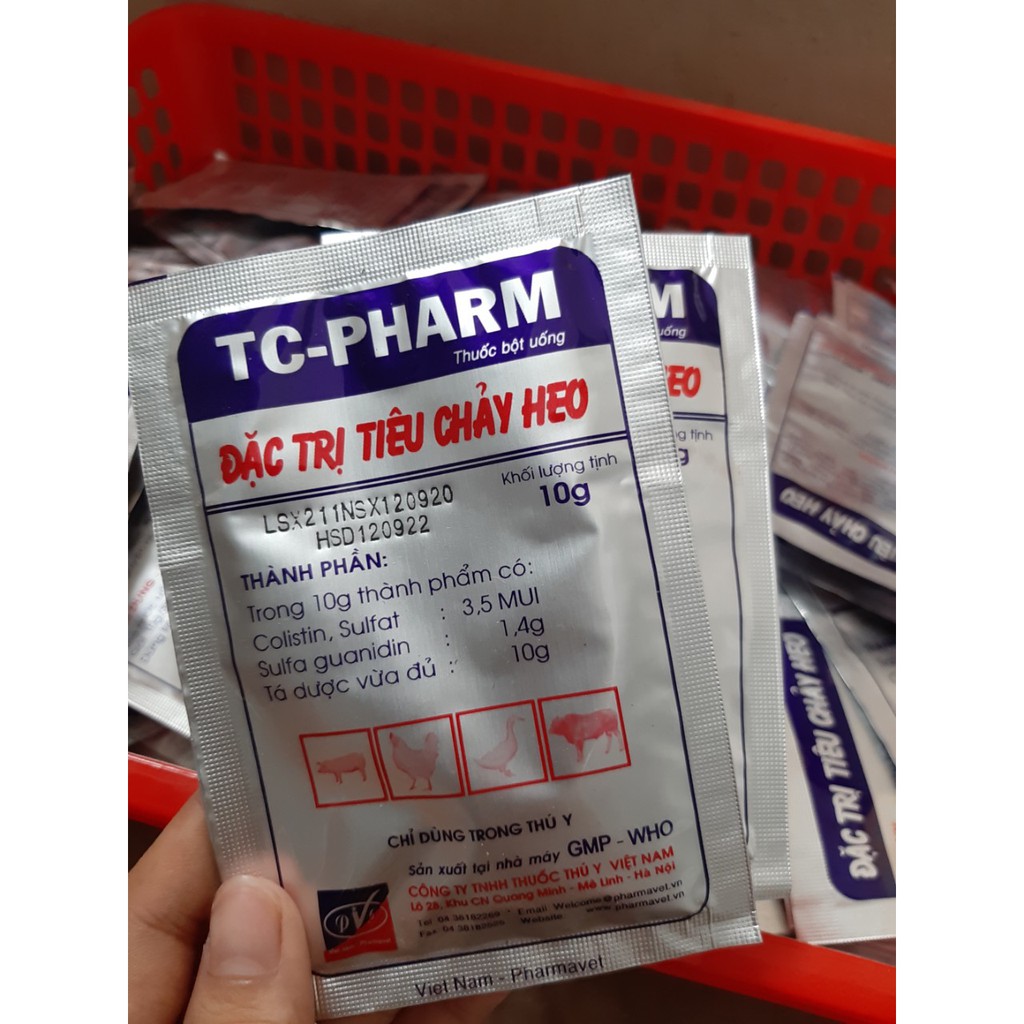 10g TC- PHARM- Đ.ặ.c. t.r.ị t.i.ê.u .c.h.ả.y heo