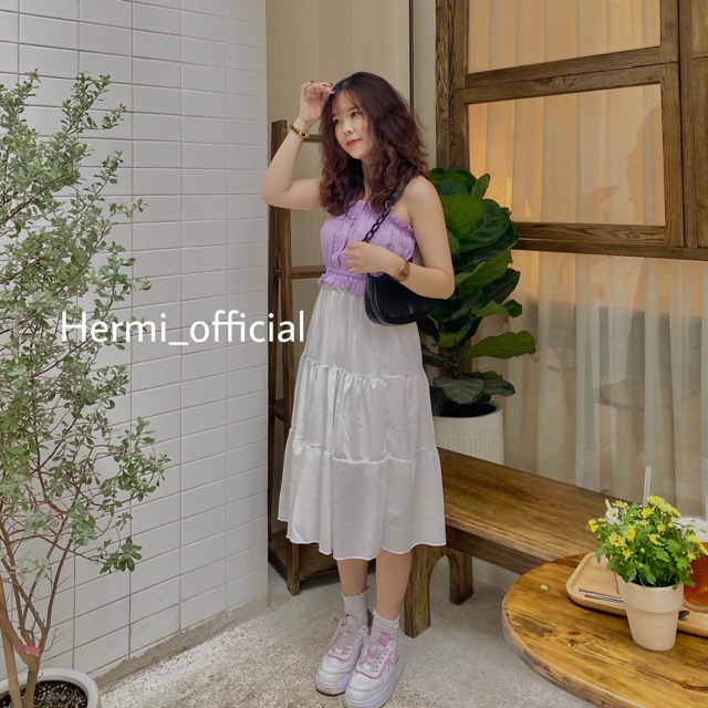Chân Váy Nữ Vintage 2 lớp Siêu Xinh 2 Màu | BigBuy360 - bigbuy360.vn