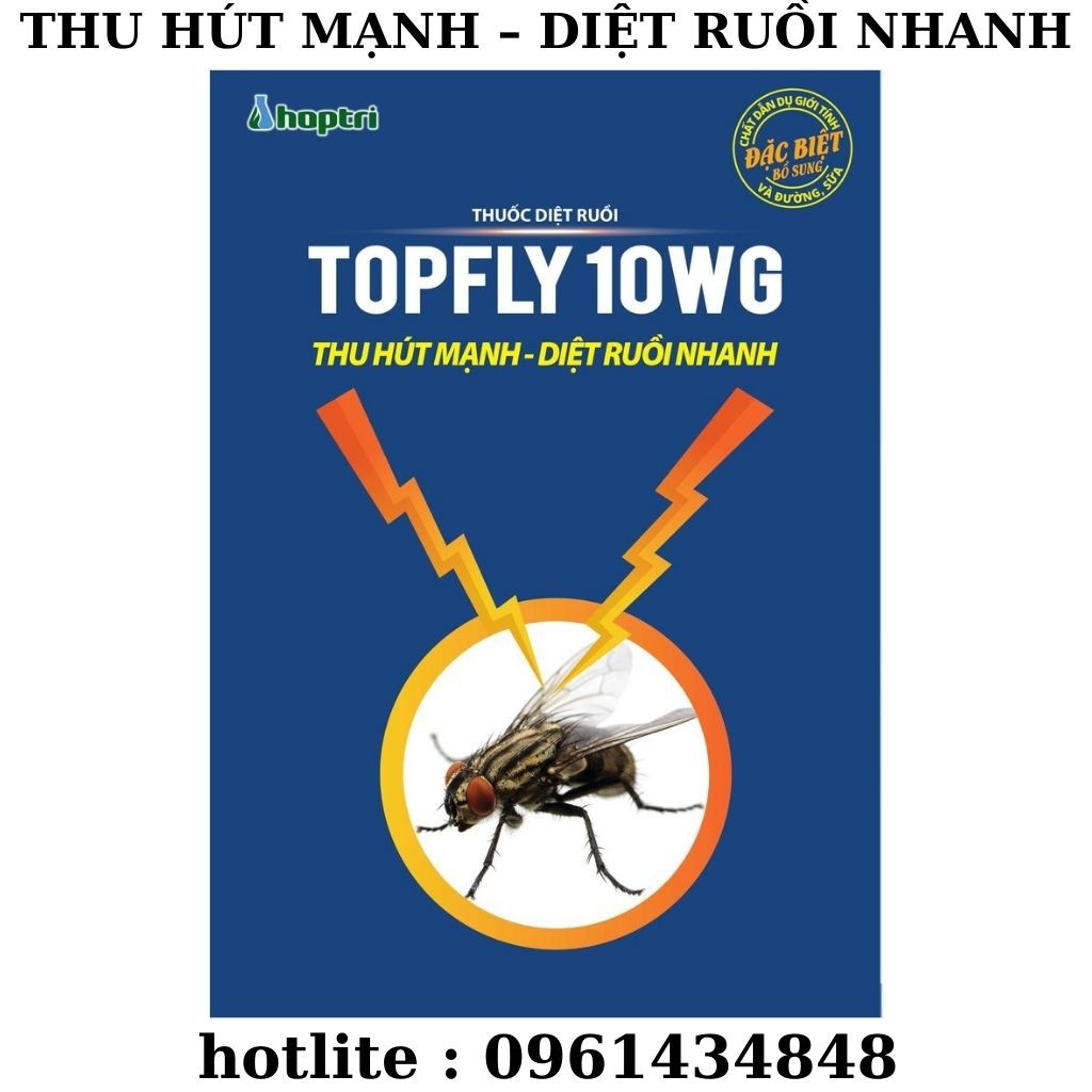 Thuốc diệt Ruồi TOPFLY 10WG THU HÚT MẠNH – DIỆT RUỒI NHANH ( Gói 20g )