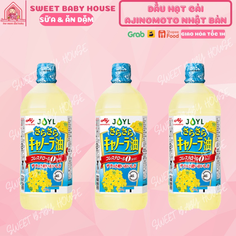 Dầu hạt cải Ajinomoto 1 lít - Gia vị ăn dặm cho bé 6 tháng. Date 6/2025 - Sweet Baby House