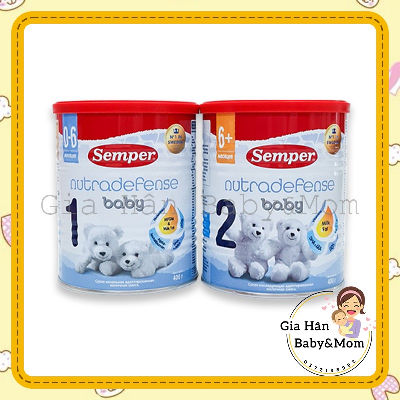 Sữa bột Semper nội địa Nga số 1, số 2 400g