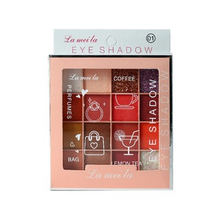 Bảng Phấn Mắt Lameila❤️FREESHIP❤️ Phấn mắt 16 ô màu Eye Shadow Coffee x Lemon Tea Có Nhũ - TD02