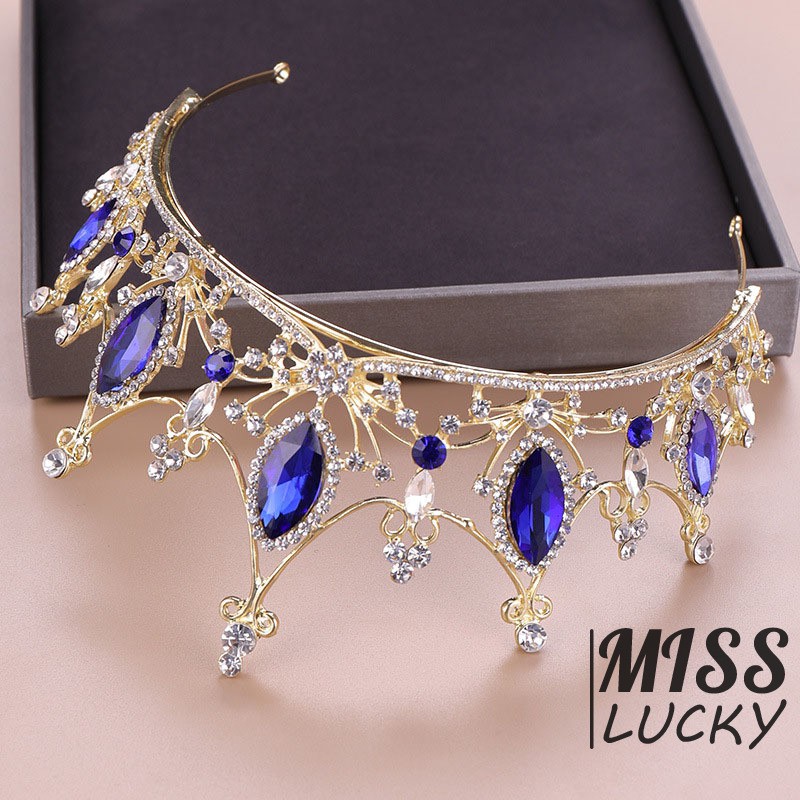 Phụ kiện cài tóc vương miện phong cách vintage thời trang cho nữ