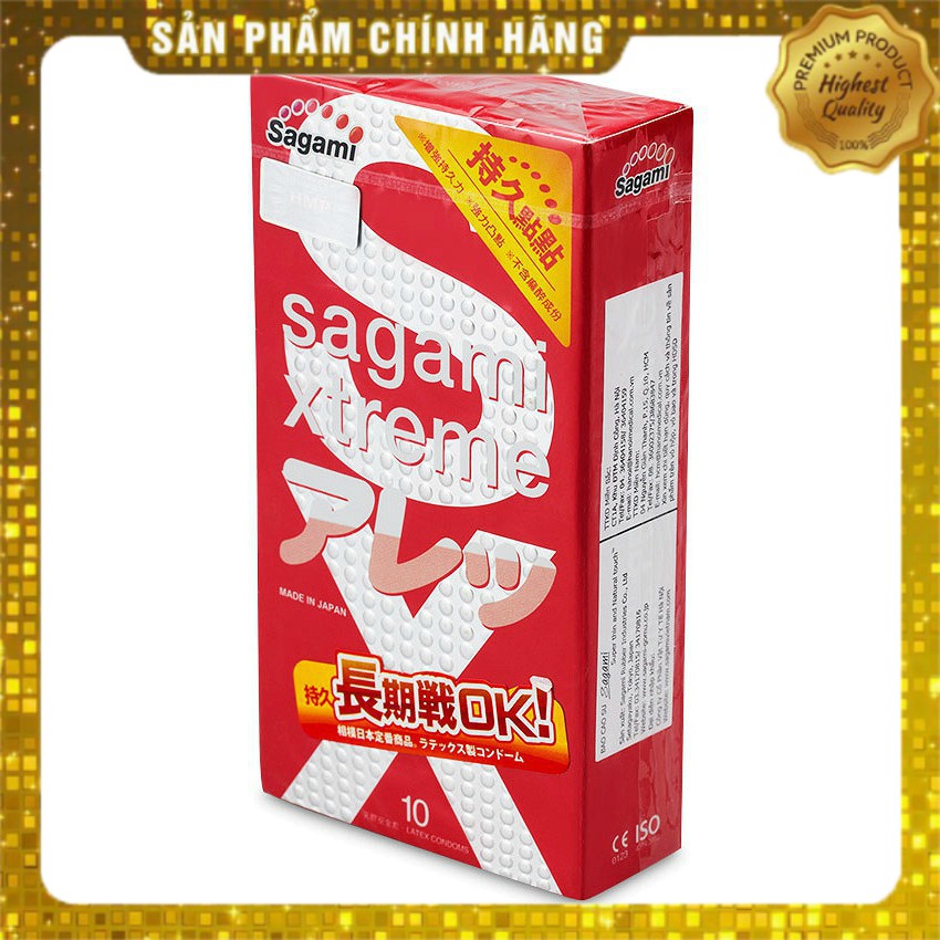  Bao Cao Su Gân Gai Kéo Dài Thời Gian 10 chiếc SAGAMI Xtreme Feel Long - Nhật Bản