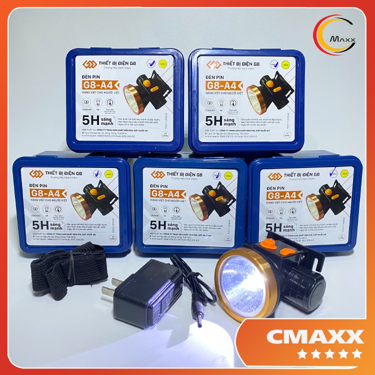 ĐÈN PIN ĐỘI ĐẦU SIÊU SÁNG G8 A4 – GIA DỤNG CMAXX
