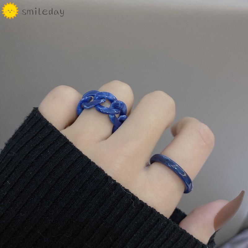 Bộ 2 nhẫn Smileday thời trang retro cá tính cho nữ