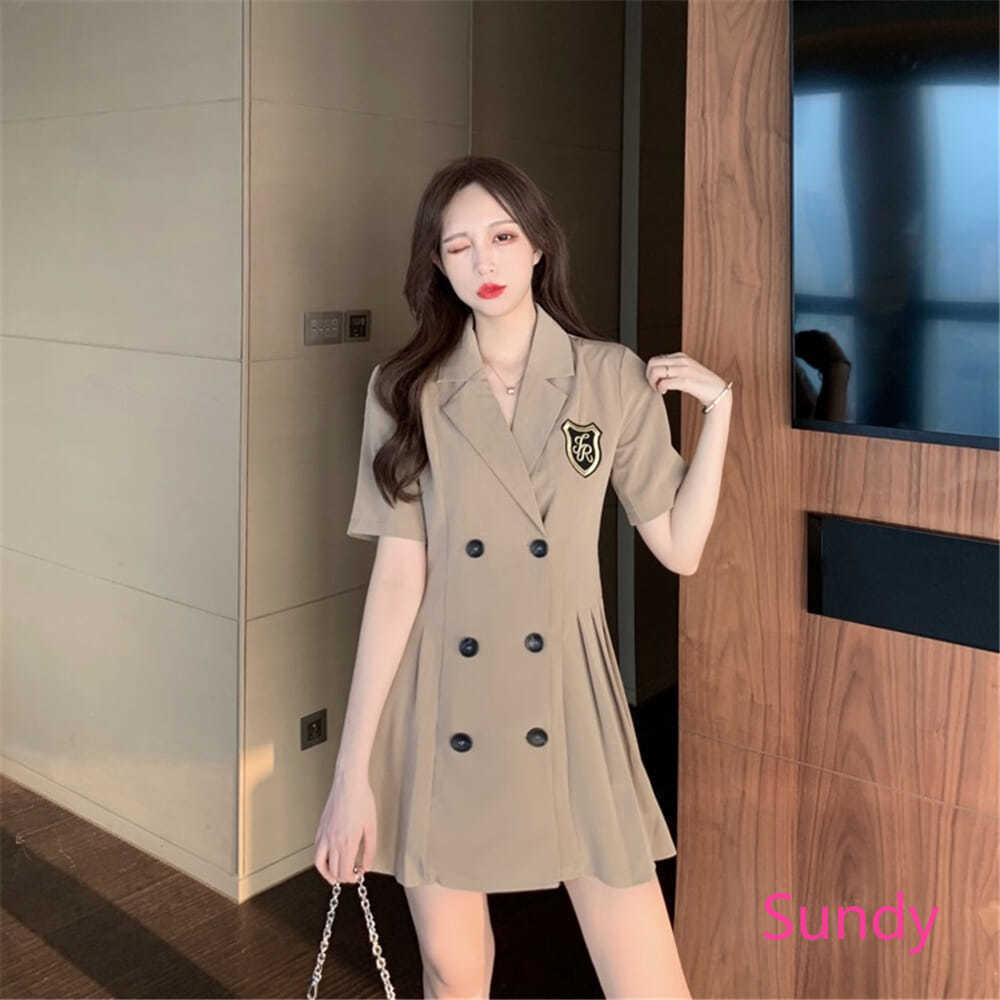 Đầm Nữ Tay Ngắn Dáng Chữ A Phong Cách Cổ Điển