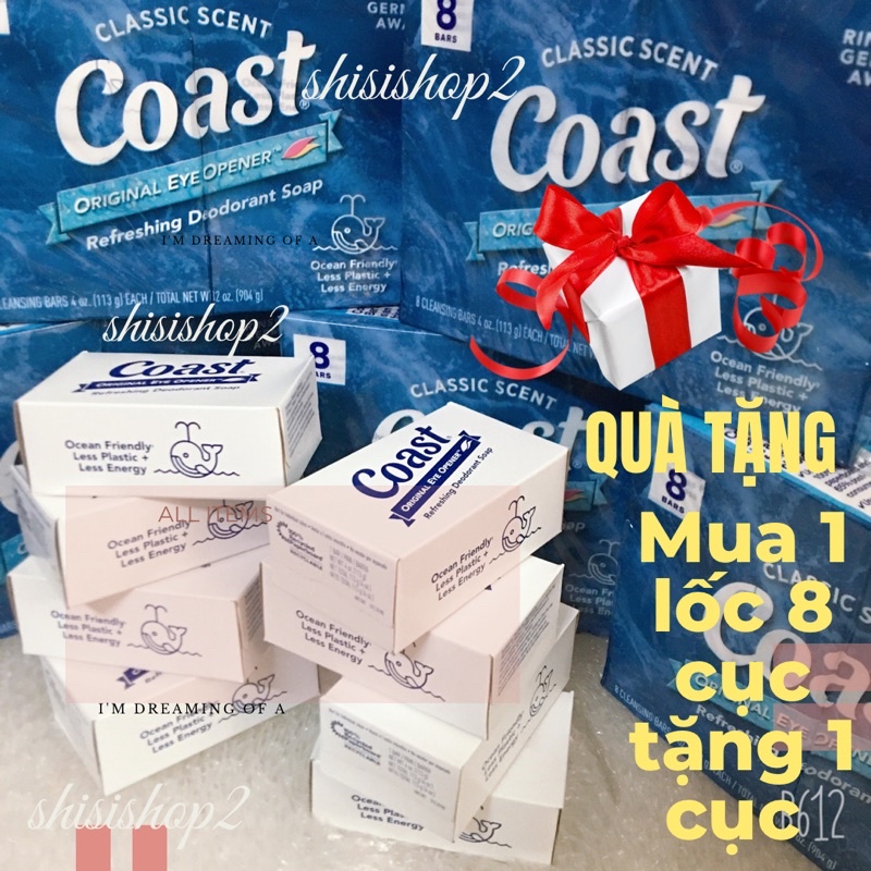 Lốc 8 hộp xà phòng Coast Mỹ 904g