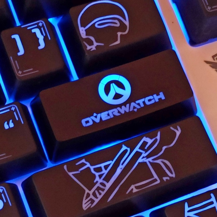 Nút Bàn Phím Cơ 2.25 U R2 Overwatch Bằng ABS Có Đèn Nền Độc Đáo
