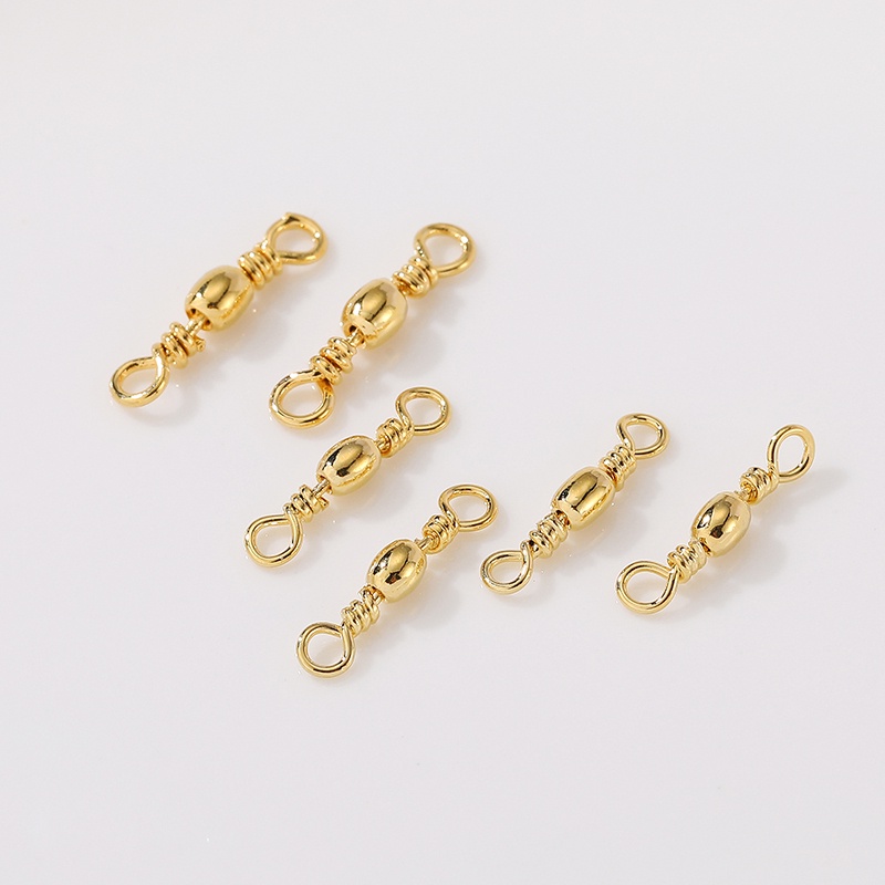 Set 2 Khóa Số 8 Bằng Đồng Mạ Vàng 14K Dùng Làm Trang Sức diy