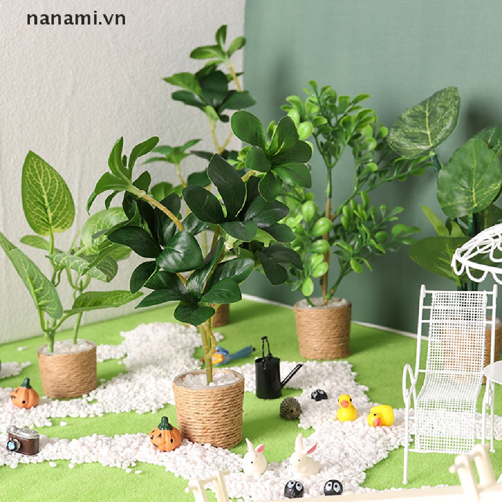 Cây Xanh Mini Đồ Chơi Trang Trí Nhà Búp Bê / Vườn Cây