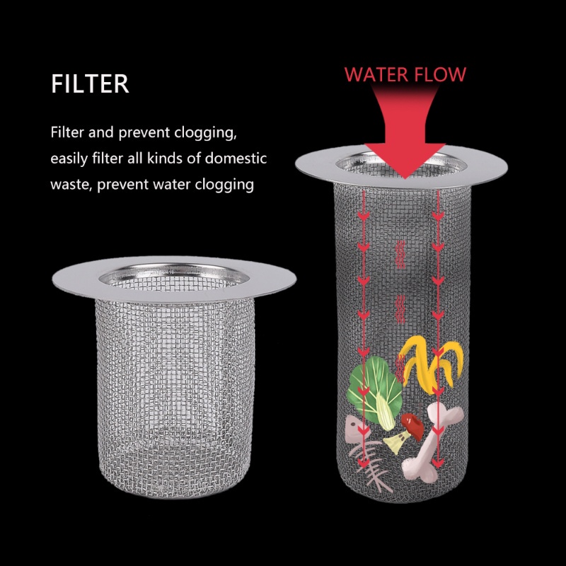 Nắp Lưới Lọc Rác Bằng Thép Không Gỉ Đa Năng Chống Tắc Nghẽn Cho Bồn Rửa Nhà Bếp Nhà Tắm