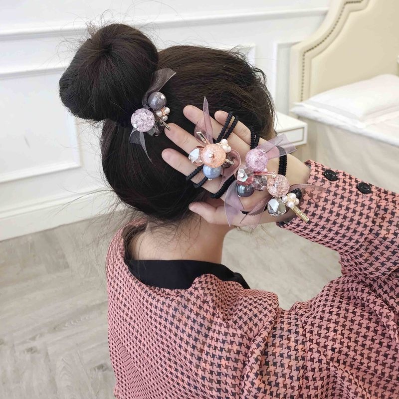 Dây Buộc Tóc Cao Su Bọc Da Phong Cách Hàn Quốc Đơn Giản Dành Cho Nữ