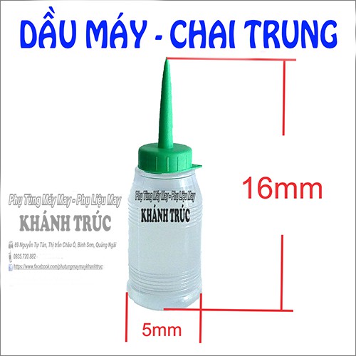 Dầu máy may chai trung đến chai 1 lít