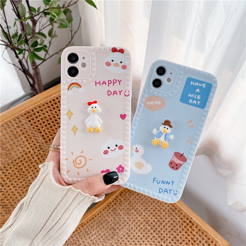 Ốp lưng TPU mềm in hình vịt trắng cho Oppoa52 Oppoa5 Oppoa57 Oppoa59 Oppoa7X Oppoa8 Oppoa83 Oppoa9/A9X Oppoa11/A11X Oppoa55 Oppoa72 Oppoa92S Oppornoe5