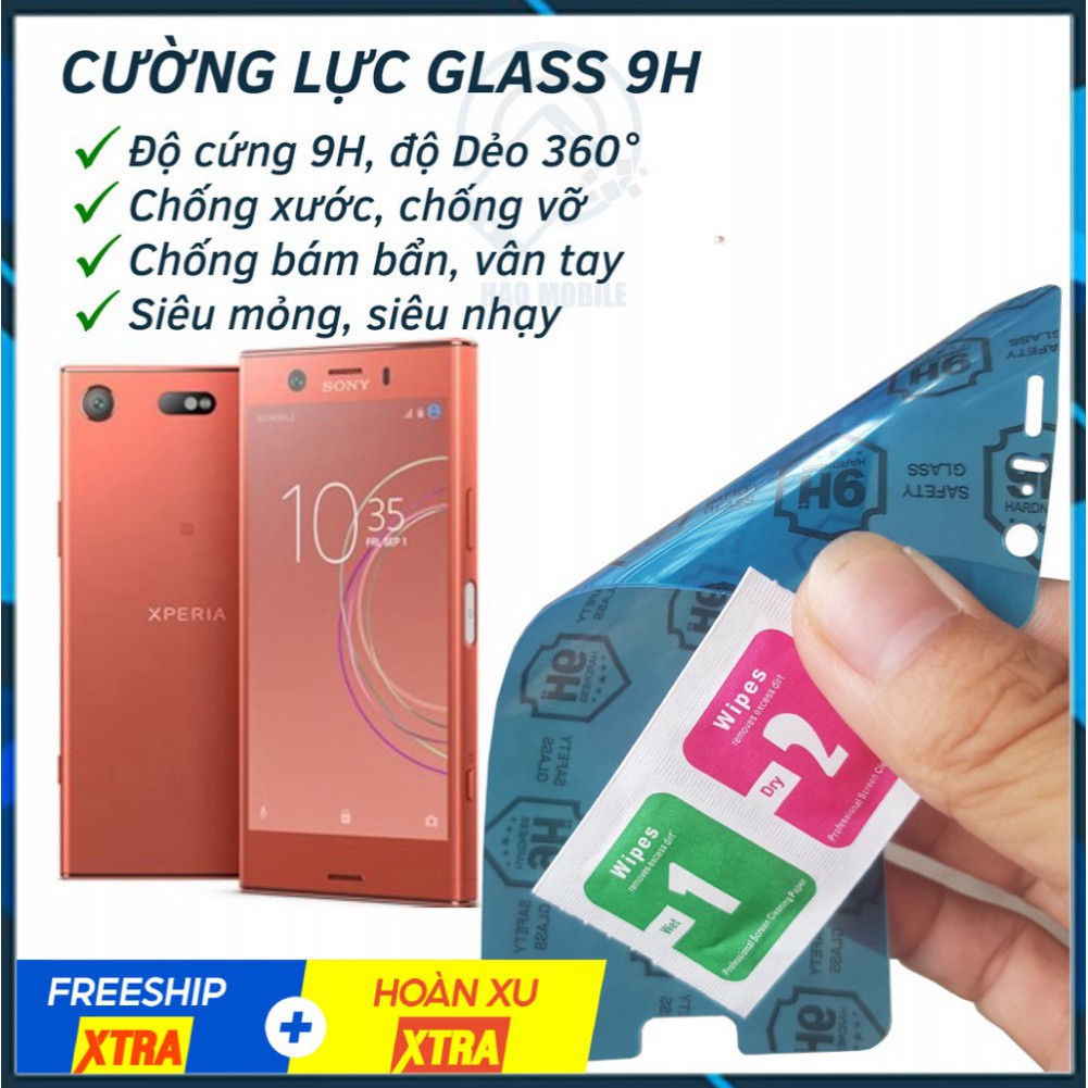 Dán cường lực dẻo nano mặt trước, mặt sau Sony XZ1 Compact