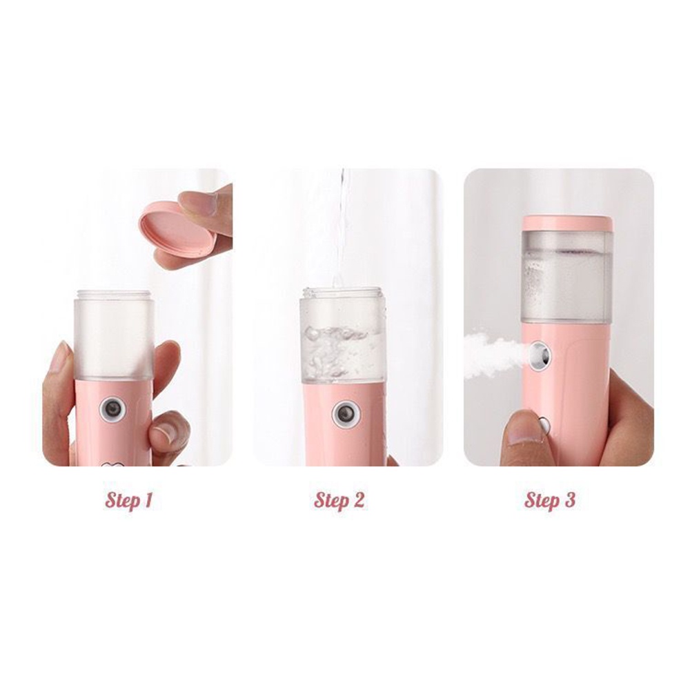 [Hàng mới về] Máy phun sương xông hơi mặt mini sạc USB chất lượng