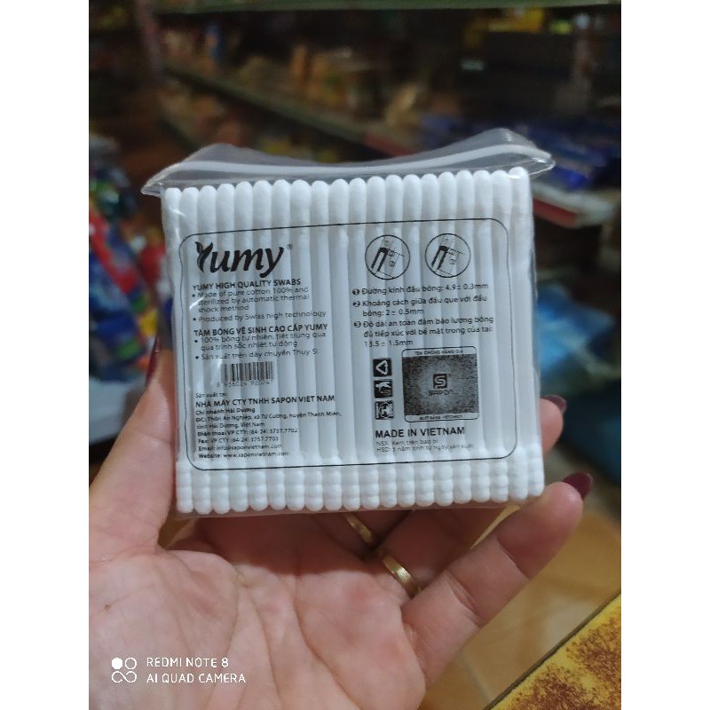 3 GÓI BÔNG TAI YUMY NGƯỜI LỚN 100 que /1 gói