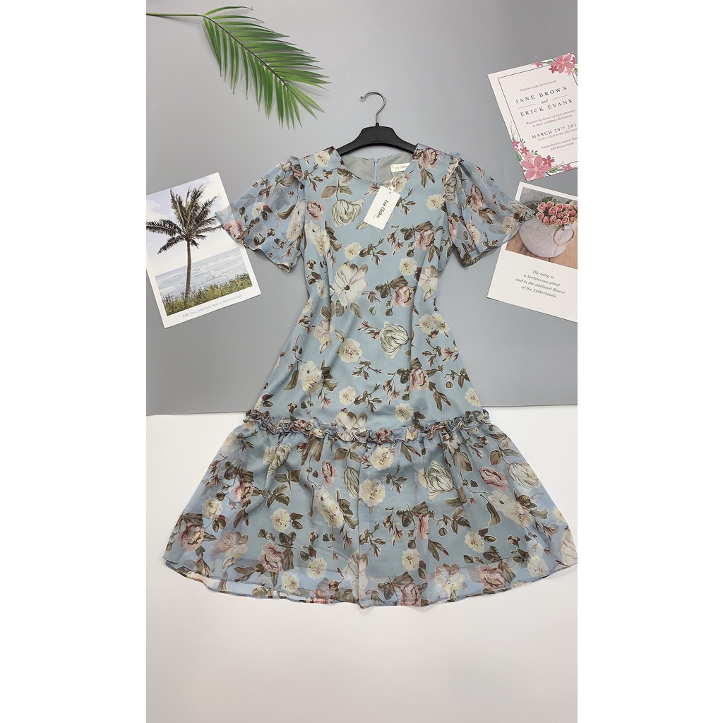 Váy Voan Hoa Hồng, 2 Lớp Đuôi Cá Evalover | BigBuy360 - bigbuy360.vn