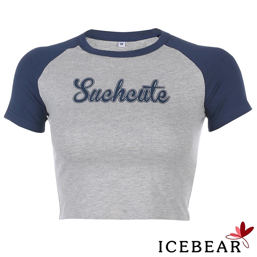 Áo Thun Tay Ngắn Phối Màu In Chữ Thời Trang Mùa Hè Cho Phái Nữ