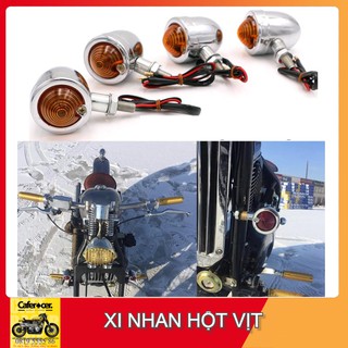 Đèn xi nhan classic hình hột vịt | hàng cao cấp chuyên độ caferacer, tracker, bobber
