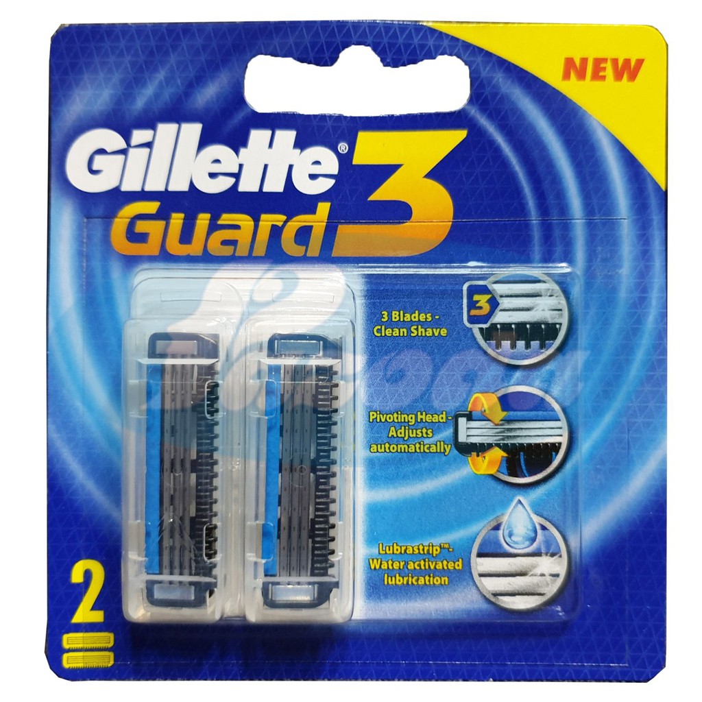 Dao cạo râu 3 lưỡi Gillette Guard 3 và hộp đầu lưỡi thay thế