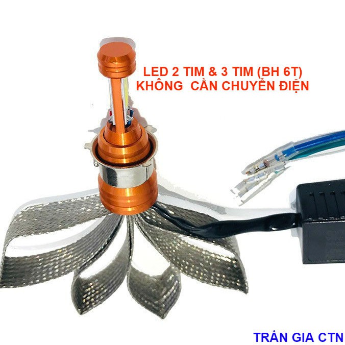 Đèn Led 2 Tim & 3 Tim Đuôi Công 35w (BH 6 Tháng)