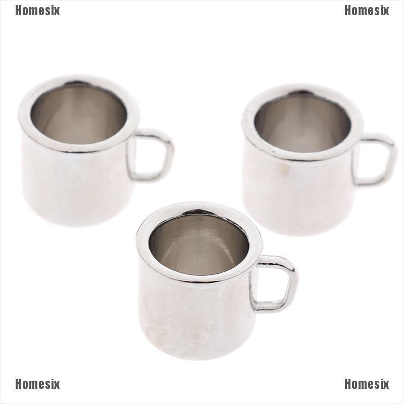 [HoMSI] 3Pcs Tea Cups Mugs Kit Tableware Dollhouse Kitchenware Miniature Furniture Toys SUU