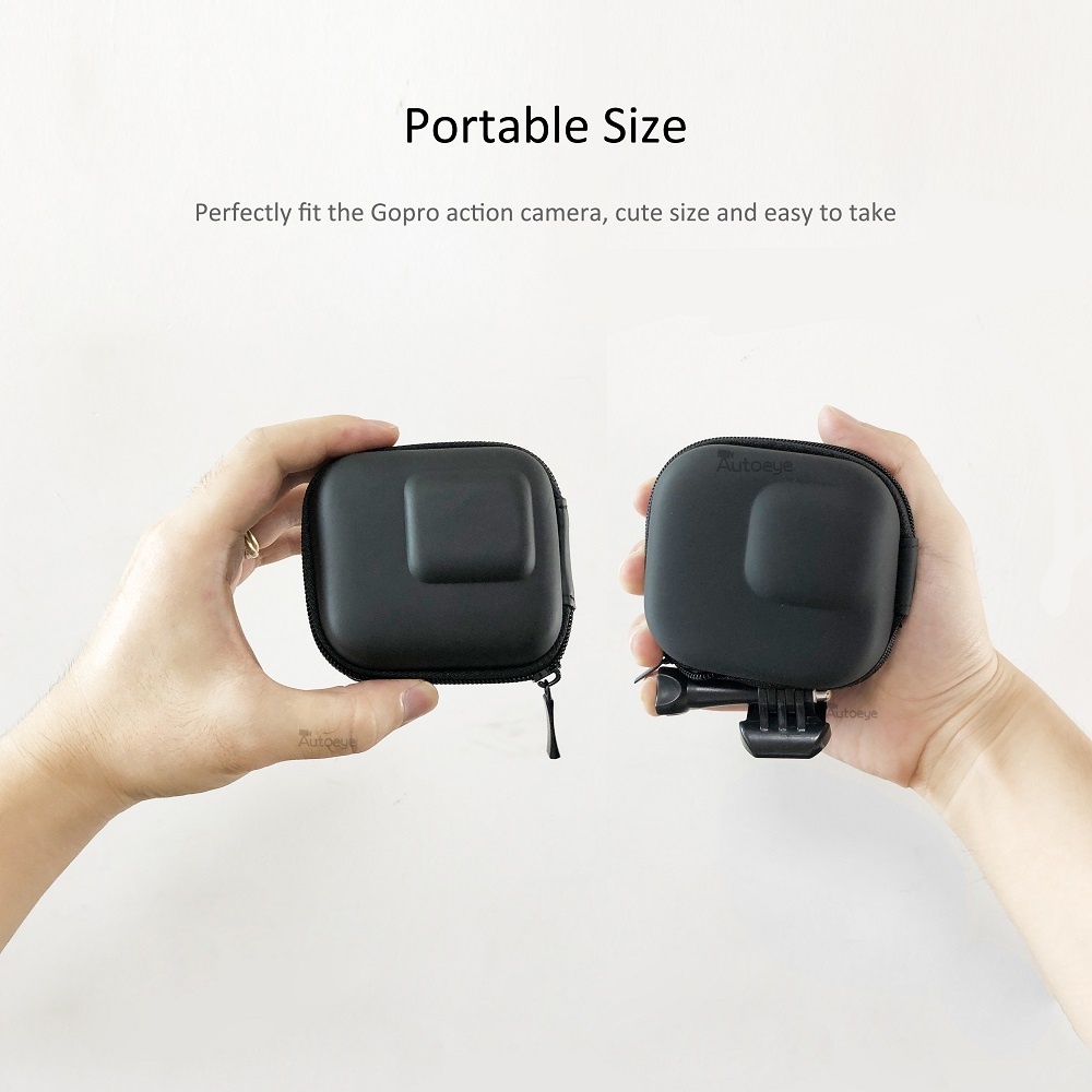 DJI Túi Đựng Bảo Vệ Camera Hành Động GoPro Hero 11 10 9 8 7 6 5 Bằng PU Màu Đen