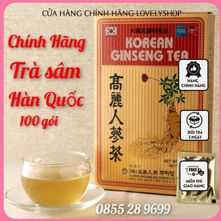 Hộp 100 gói trà sâm Hàn Quốc korean ginseng tea