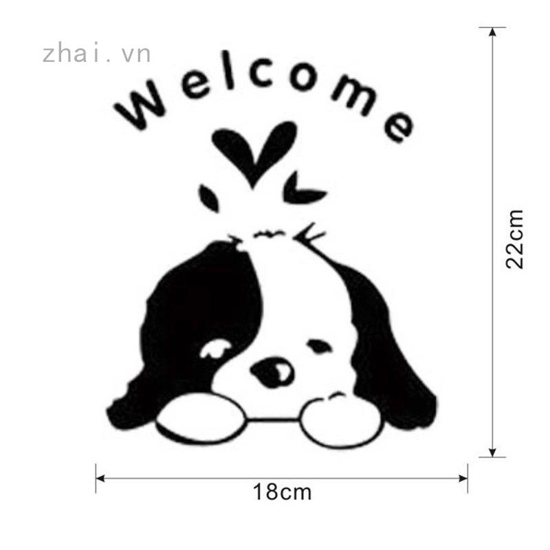 Sticker dán tường hình chú chó đáng yêu , Dễ Thương , chống thấm nước