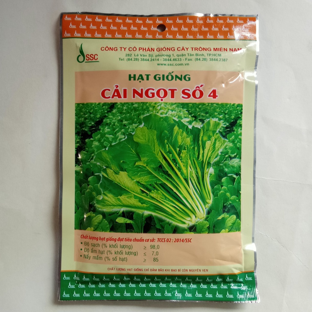 Hạt giống cải ngọt Miền Nam - Số 4, gói 100 gram