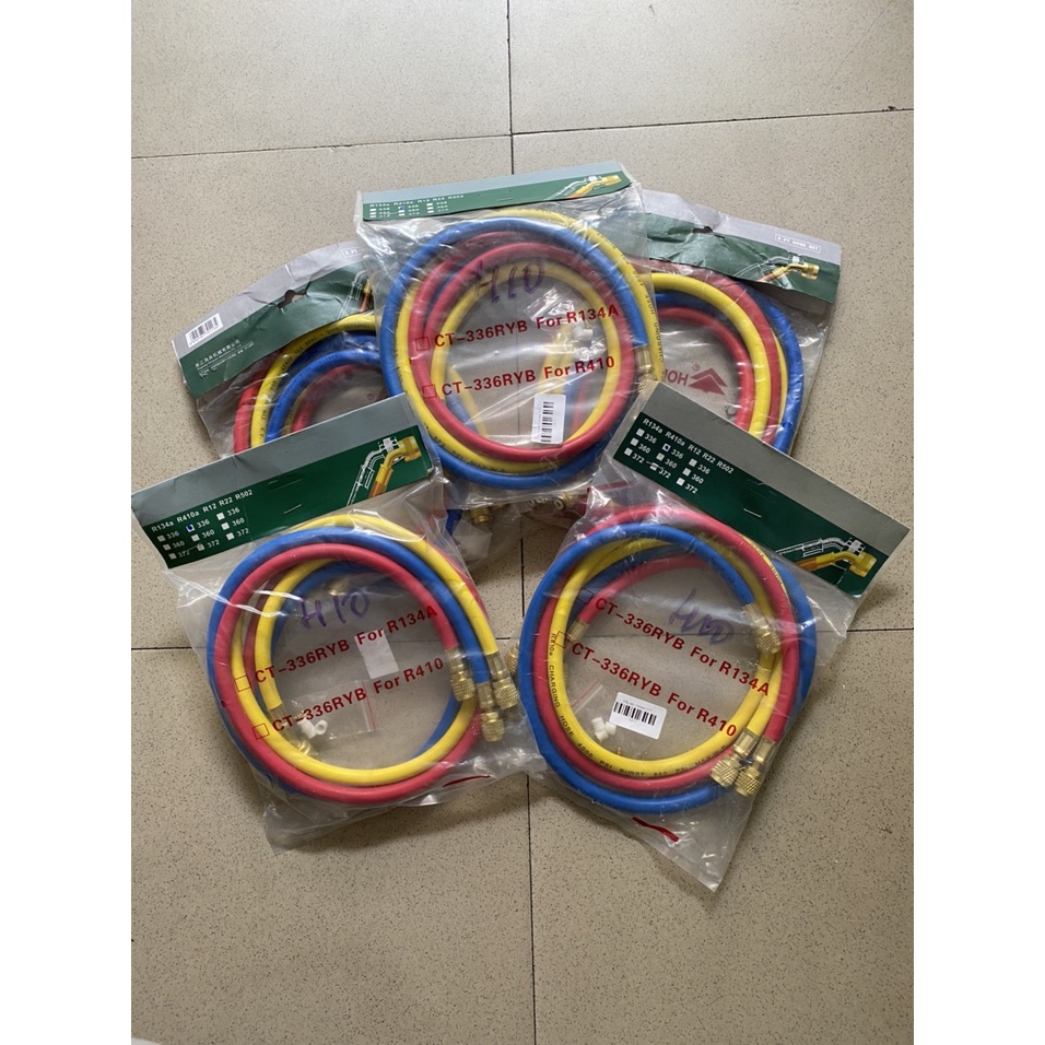 Dây sạc gas điều hoà máy lạnh 1m - bộ 3 dây nạp gas R410