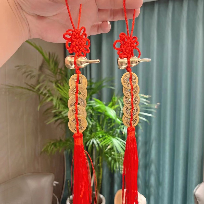 Dây đồng tiên Ngũ Đế Kết hồ lô vàng Mang may mắn bình an