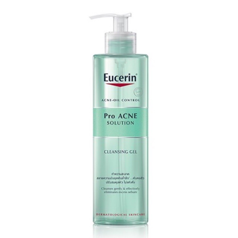 Eucerin Sữa Rửa Mặt Cho Da Nhờn Mụn ProAcne Solution Cleansing Gel 400ml